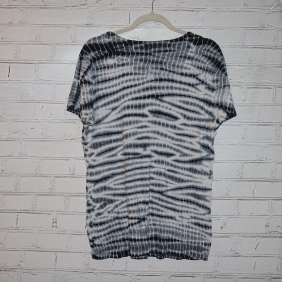 π€ Time and Tru XL Tie-Dye Tee β Gray & White β Soft Stretch Cotton Blend - Picture 2 of 6
